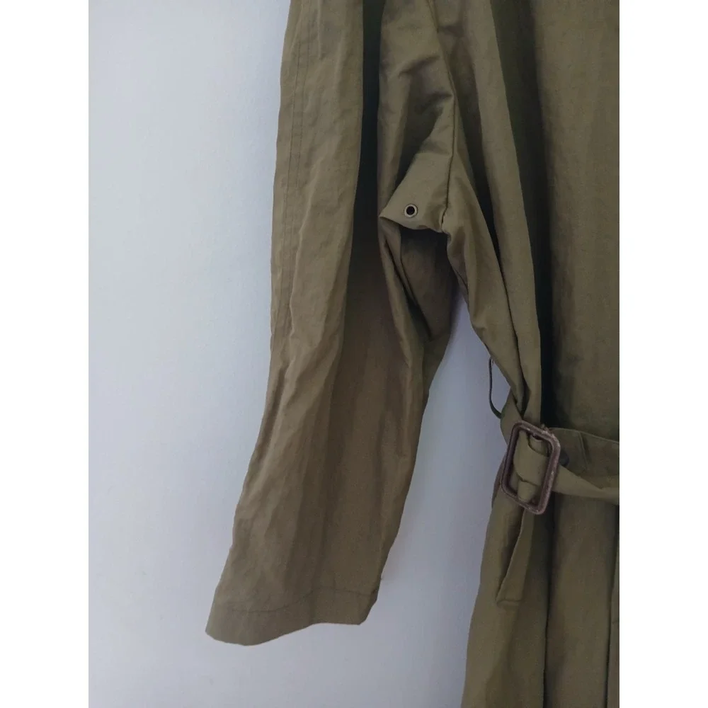 Vtg Banana Republic Safari & Travel Trench Rain Coat Size XL Nylon Belted Duster